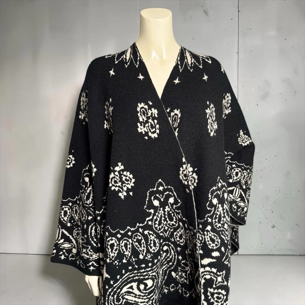 OTHER WESTERN BANDANA PONCHO BLACK OS